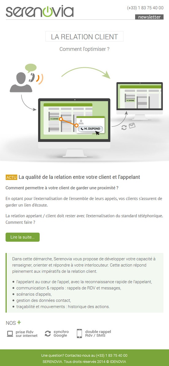 La relation client. Comment l'optimiser ? Newsletter