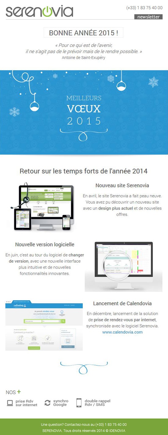 Bonne année - Newsletter 13-01-15