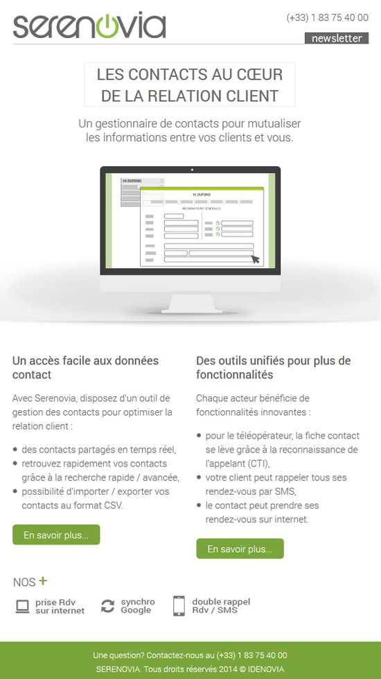 Contacts et Relation Client - Carnet d'adresses - Newsletter - 20-06-14