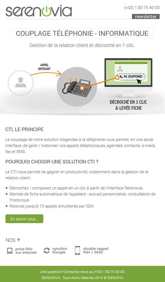 Couplage Téléphonie - Informatique - Newsletter 27-10-14