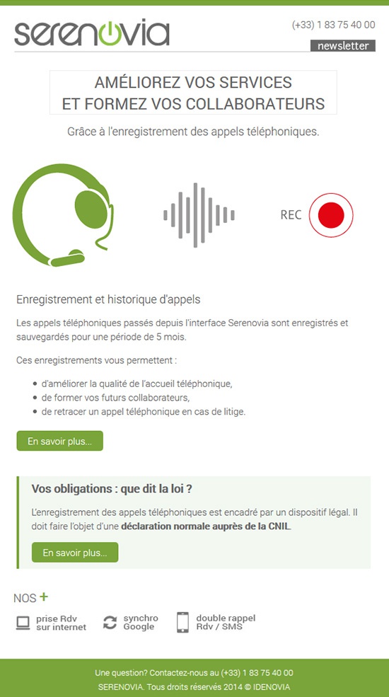 Enregistrement d'appels - Formez vos collaborateurs - Newsletter 02-04-15