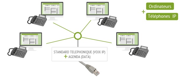 Standard telephonique IPBX Centrex